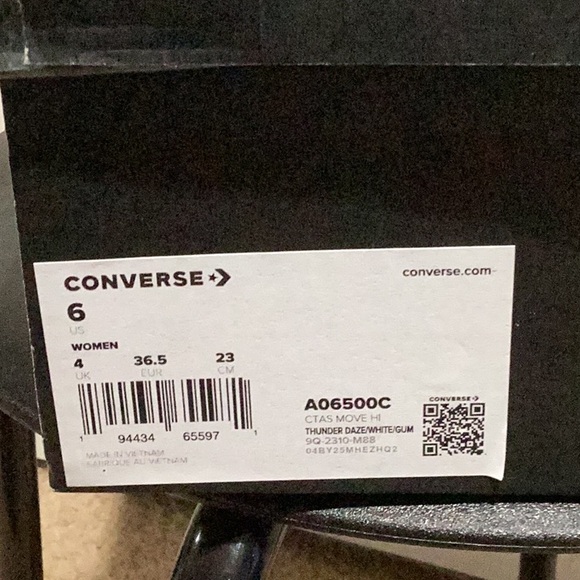 Converse Light Blue High Top Platform Sneakers - Size 6 - Picture 2 of 8